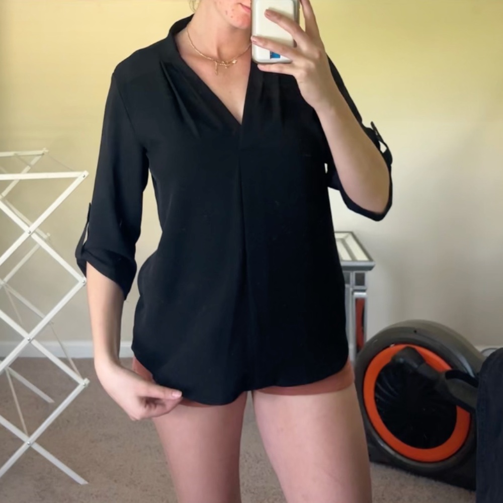 Business Black Lightweight Top